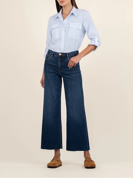 Kut from the Kloth Denim - Kut From The Kloth Meg Fab Ab Wide Leg High Rise Blue Jeans Womens Size 18P